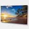 Designart - Paradise Tropical Island Beach Sunrise - Seashore Canvas Art Print